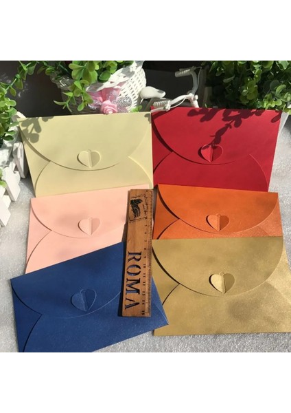 Mor Tarzı (10 Adetlot) M.5x7.2cm Aşk Tokası Inci Zarflar Düğün Davetiyeleri Yeni Yıl Tebrik Kartları Yılbaşı Kartları (Yurt Dışından) modelleri