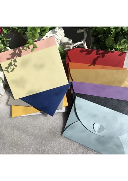 Mor Tarzı (10 Adetlot) M.5x7.2cm Aşk Tokası Inci Zarflar Düğün Davetiyeleri Yeni Yıl Tebrik Kartları Yılbaşı Kartları (Yurt Dışından) fırsatları