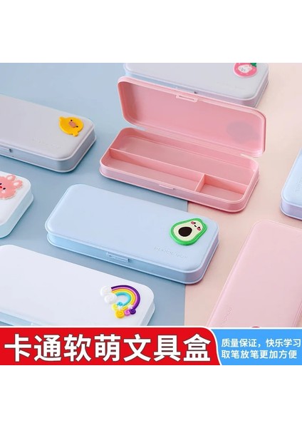 Gökkuşağı Tarzı Kırtasiye Çıkartmalar Plastik Saklama Kutusu Organizatör Konteyner Sanat Alet Çantası Zanaat Masaüstü Taşınabilir Kalem Kutusu (Yurt Dışından) modelleri