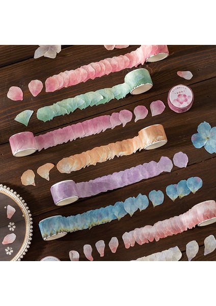 H Tarzı Eski Çiçek Dili Serisi Maskeleme Washi Bant Petal Dekoratif Yapışkan Bant Diy Scrapbooking Ins Etiket Etiketi (Yurt Dışından) fiyatları