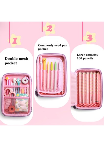 Net Stil Kawaii Unicorn Kalem Kutuları Durumda Astuccio Okul Malzemeleri Sevimli Kırtasiye Licorne Etui Piorniki Malzeme Escolar Trousse Scolair (Yurt Dışından) indirimleri