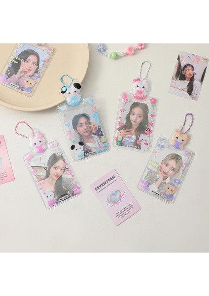 Pembe Tarzı Koreaard Tutucu Kol Sevimli Pvc Karikatür Kız Fotoğraf Ekran Kolye Yıldız Takip Albümü Kart Çantası (Yurt Dışından) indirimleri