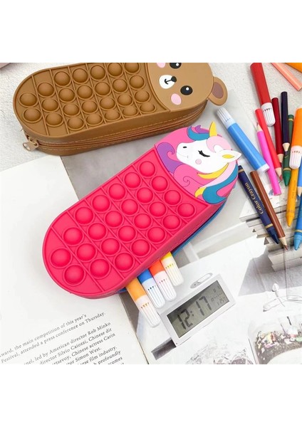 Mavi Stil Pop Onun Kalem Kutuları Kabarcık Estuche Unzip Pop Sevimli Kalem Kutusu Çantası Kawaii Kalem Kutusu Okul Malzemeleri Yaratıcı Kırtasiye (Yurt Dışından) modelleri