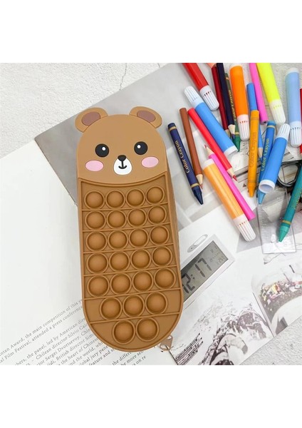 Mavi Stil Pop Onun Kalem Kutuları Kabarcık Estuche Unzip Pop Sevimli Kalem Kutusu Çantası Kawaii Kalem Kutusu Okul Malzemeleri Yaratıcı Kırtasiye (Yurt Dışından) fırsatları