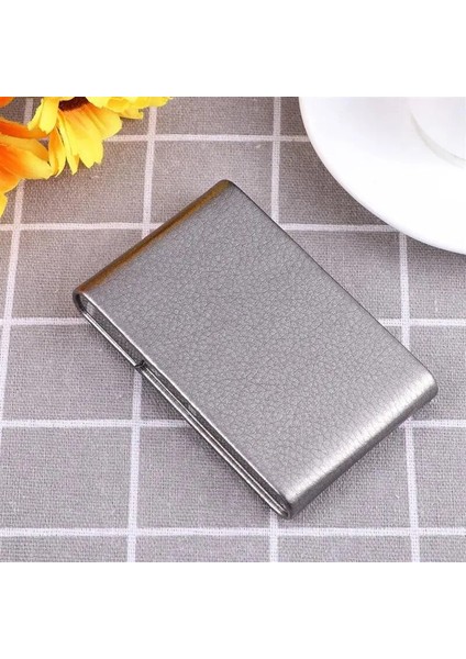 Gül Kırmızı Stili Büyük Kapasiteli Dikey Bölüm Işletme Adı Kartı Kredi Kartı Tutacağı Moda Unisex Ziyaret Kartı Kılıfı Metal Cüzdan Pu Deri Kutu (Yurt Dışından) indirimleri
