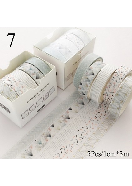 No.7 Tarzı Et Izgara Washi Bant Sevimli Dekoratif Yapışkan Bant Düz Renk Maskeleme Bandı Çıkartmalar Için Scrapbooking Dıy Kırtasiye Bandı (Yurt Dışından)