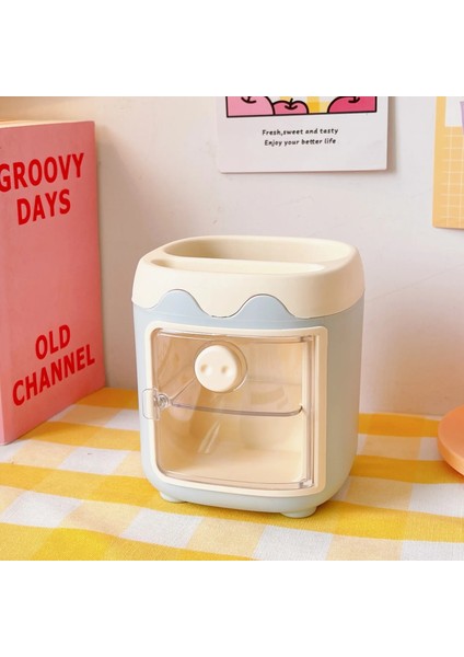 Bu Tarzı 1 Adet Kawaii Domuz Kalem Kalem Tutucu Fırça Saklama Kabı Masa Düzenleyici Çok Fonksiyonlu Washi Bant Kırtasiye Ofis Malzemeleri (Yurt Dışından)