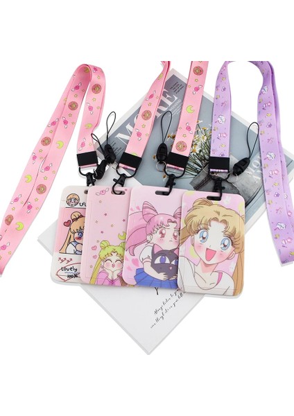 Bifeng Shop No.13 Tarzı JF0003 Anime Kawaii Kız Kordon Kart Sahibinin Öğrenci Asılı Boyun Cep Telefonu Kordon Rozeti Metro Erişim Kart Sahibinin (Yurt Dışından)