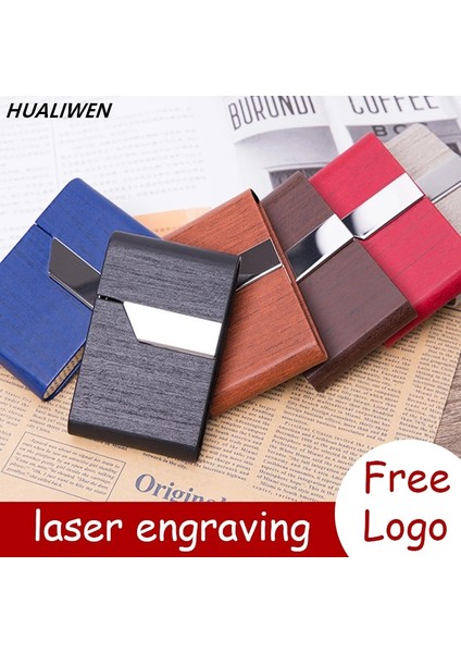 Kırmızı Stil Lazer Kazınmış Logo Lüks Pu Alüminyum Kart Sahibinin Kadın Erkek Metal Kredi Kartı Kartvizit Sahipleri Organizatör Çanta Cüzdan (Yurt Dışından) fiyatları