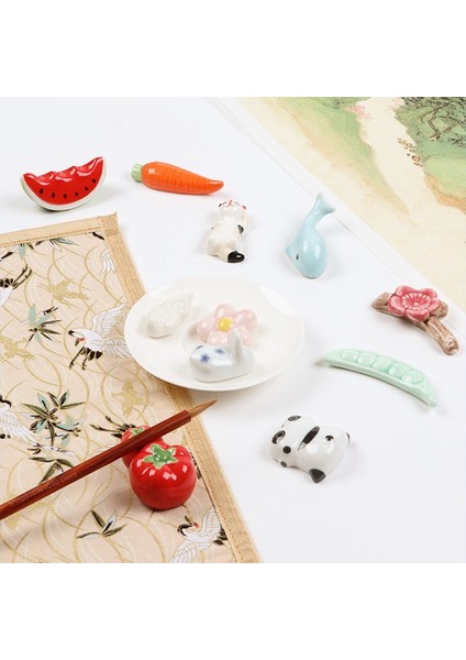 No.19 Tarzı Sevimli Seramik Fırça Kalem Tutucu Animalfruit Kalem Standı Ekran Standı Paleti Suluboya Guaj Akrilik Boyama Sanat Malzemeleri (Yurt Dışından) modelleri