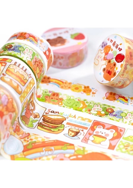 No.15 Tarzı Renkli Peri Masalı Kasaba Kawaii Planlayıcısı El Kitabı Dekoratif Washi Maskeleme Bandı Okul Malzemeleri Kore Kırtasiye Albümü Çıkartmalar (Yurt Dışından) fiyatları