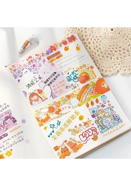 No.15 Tarzı Renkli Peri Masalı Kasaba Kawaii Planlayıcısı El Kitabı Dekoratif Washi Maskeleme Bandı Okul Malzemeleri Kore Kırtasiye Albümü Çıkartmalar (Yurt Dışından) modelleri