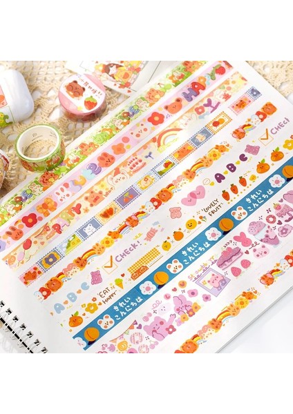 No.15 Tarzı Renkli Peri Masalı Kasaba Kawaii Planlayıcısı El Kitabı Dekoratif Washi Maskeleme Bandı Okul Malzemeleri Kore Kırtasiye Albümü Çıkartmalar (Yurt Dışından) indirimleri
