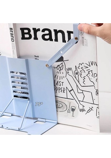 Gri Tarzı Metal Kitap Standı Ayarlanabilir Yemek Kitabı Belge Okuma Standı Dinlenme Katlanabilir Masa Kitap Tutucu Ağır Kitap Ekran Standı (Yurt Dışından) fırsatları