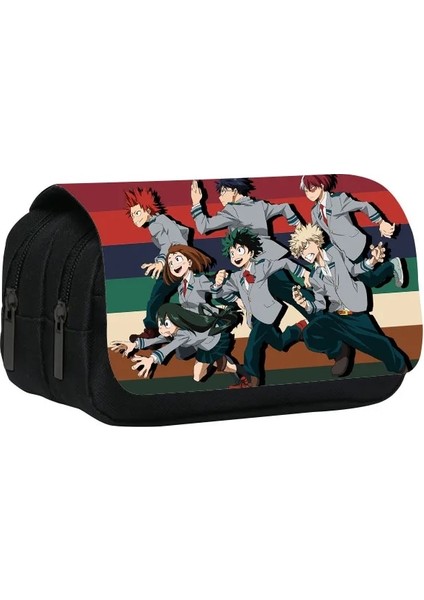 No.11 Tarzı My Hero Academia Anime Kalem Kutuları Yüksek Kapasiteli Kalem Çantaları Karikatür Baskı Midoriya Izuku Kalem Çantası Sevimli Öğrenci Kırtasiye (Yurt Dışından)