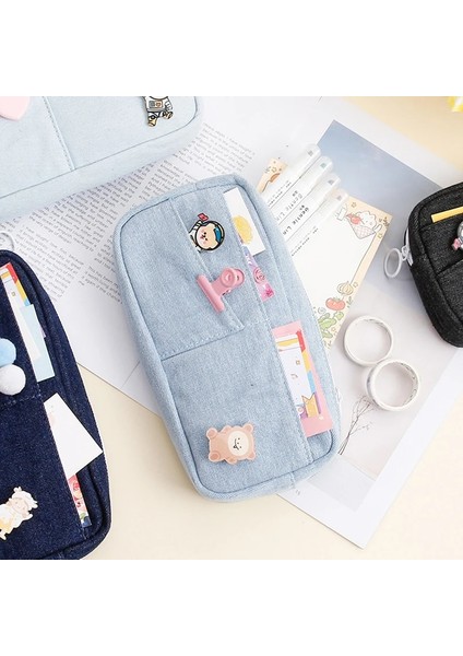 D Tarzı Büyük Kapasiteli Kalem Kutuları Kawaii Kalem Kutusu Trousse Kırtasiye Aksesuarları Tuval Estuche Escolar Okul Malzemeleri Kalem Kutusu (Yurt Dışından) fırsatları