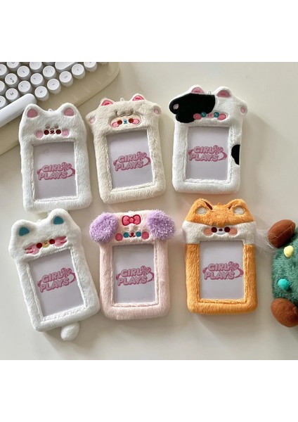 Tavşan Tarzı Kawaii Hayvan Yumuşak Plu Kpop Fotoğraflı Kart Tutucu Fotoğraf Kartı Tutucu Çanta Kolye Okul Kırtasiye (Yurt Dışından) fırsatları