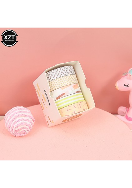 Düz Renk 4 Stil 5 Rulo Düz Renk Washi Bant Düzenleyici Dekoratif Maskeleme Bandı Seti Sevimli Scrapbooking Yapışkan Bant Okul Kırtasiye (Yurt Dışından) modelleri