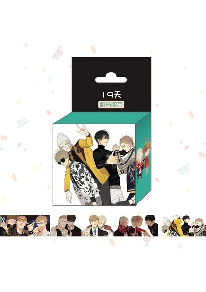 Bir Stil 1.5 cm * 5 M Yeni Komik Eski Xian 19 Gün Washi Bant Yapışkan Bant Dıy Scrapbooking Etiket Etiket Maskeleme Bandı (Yurt Dışından)