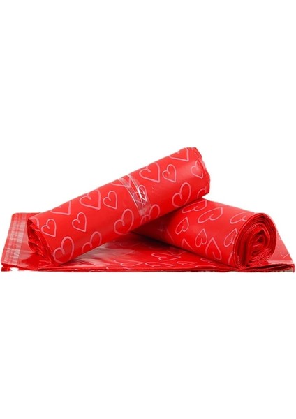 Kırmızı 28X42CM Stili K Kalp Desenli Kendinden Yapışkanlı Ayakkabı Torbası G Torbalar Mat Malzeme Zarf Postası Posta Çantası Paketleme Torbaları (Yurt Dışından)