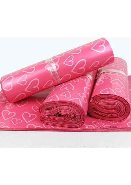 Kırmızı 28X42CM Stili K Kalp Desenli Kendinden Yapışkanlı Ayakkabı Torbası G Torbalar Mat Malzeme Zarf Postası Posta Çantası Paketleme Torbaları (Yurt Dışından)