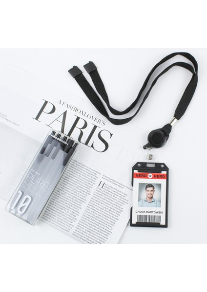 H Kırmızı Şeffaf Stil Bestom Kimlik Kartı Tutacağı Doktor Hemşire Isim Etiketi Çalışma Kartı Tutacağı Geçiş Kapağı Boyun Askısı Ipi Çalışan Şirket Personeli Için (Yurt Dışından) fırsatları