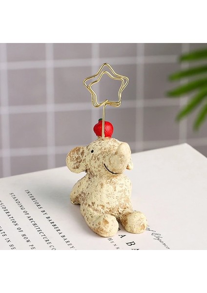 Panda Stili 3D Sevimli Karikatür Hayvan Kartı Fotoğraf Tutucu Reçine Masa Numarası Not Not Mesaj Standı Tutucu Ofis Ev Masaüstü Dekor Için (Yurt Dışından)