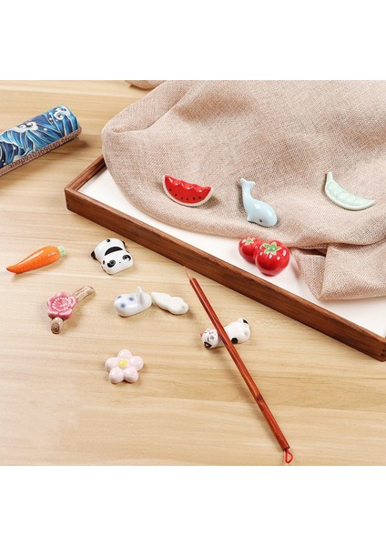 No.8 Tarzı Sevimli Seramik Fırça Kalem Tutucu Animalfruit Kalem Standı Ekran Standı Paleti Suluboya Guaj Akrilik Boyama Sanat Malzemeleri (Yurt Dışından) fiyatları