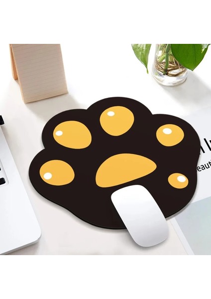 Siyah Stil Sevimli Kedi Paw Mouse Pad Masaüstü Sümen Rahat Oyun Bilek Dinlenme Desteği Kore Kırtasiye Masa Takımı Ofis Malzemeleri (Yurt Dışından)