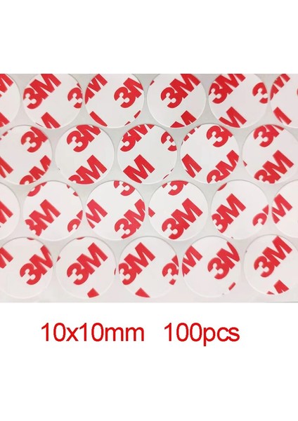 KIRMIZI10X10MM 100 Adet Stil Yuvarlak 3m Çift Taraflı Yapışkan Bant Süper Tutkal Kendinden Yapışkanlı Film Ultra Ince Yüksek Yapışkanlı Pamuklu Dıy El Sanatları Sticker Yap (Yurt Dışından)