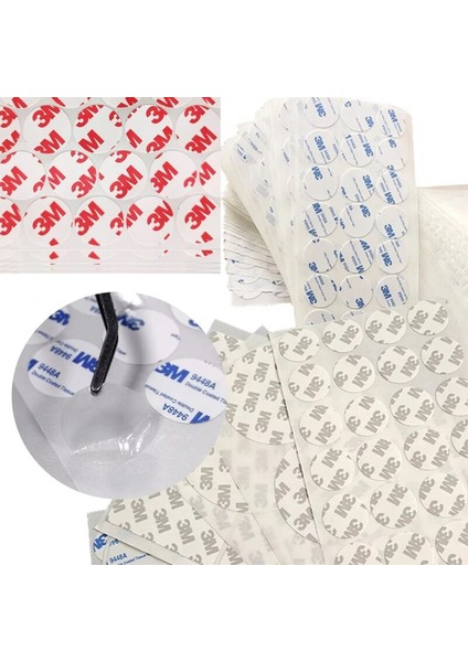 KIRMIZI10X10MM 100 Adet Stil Yuvarlak 3m Çift Taraflı Yapışkan Bant Süper Tutkal Kendinden Yapışkanlı Film Ultra Ince Yüksek Yapışkanlı Pamuklu Dıy El Sanatları Sticker Yap (Yurt Dışından)