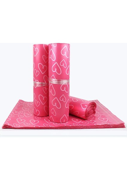 Kırmızı 28X42CM Stili K Kalp Desenli Kendinden Yapışkanlı Ayakkabı Torbası G Torbalar Mat Malzeme Zarf Postası Posta Çantası Paketleme Torbaları (Yurt Dışından)