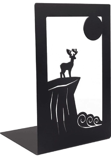 Bir Stil Zarif Hollow-Out Metal Bookend Yaratıcı Orman Desen Tasarım Kitap Standları Yaratıcı Hediye Dekoratif Metal Kitap Ayracı HX6A (Yurt Dışından)
