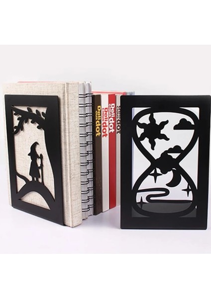Bir Stil Zarif Hollow-Out Metal Bookend Yaratıcı Orman Desen Tasarım Kitap Standları Yaratıcı Hediye Dekoratif Metal Kitap Ayracı HX6A (Yurt Dışından) modelleri