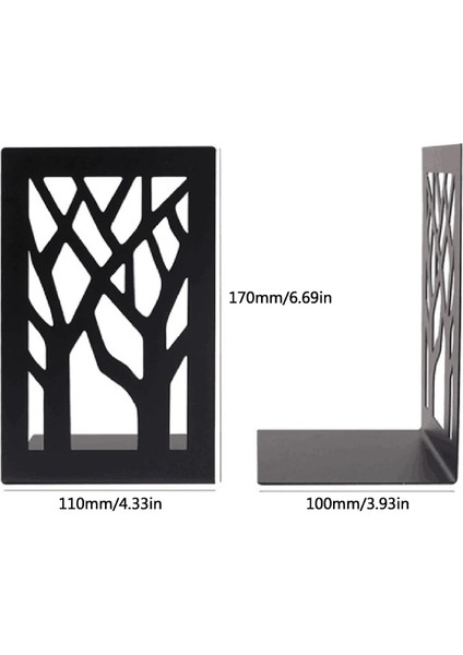 Bir Stil Zarif Hollow-Out Metal Bookend Yaratıcı Orman Desen Tasarım Kitap Standları Yaratıcı Hediye Dekoratif Metal Kitap Ayracı HX6A (Yurt Dışından) indirimleri
