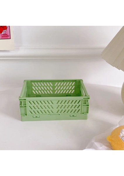 Bir Stil 1 Adet Mini Masaüstü Krem Rengi Plastik Katlanabilir Sabit Organizatör Kalem Kalem Maskeleme Bandı Küçük Şey Depolama (Yurt Dışından)