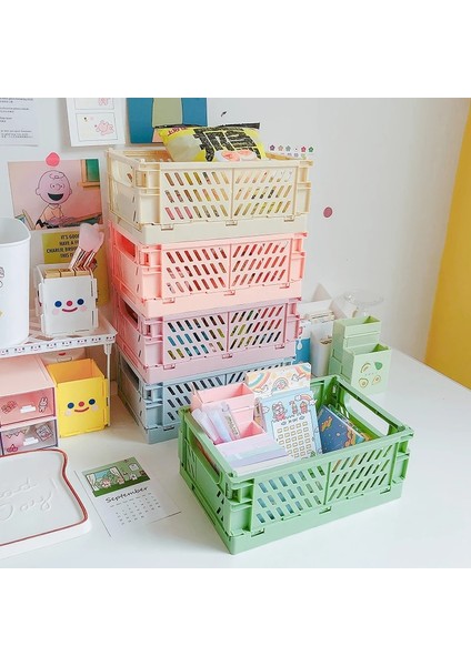 Bir Stil 1 Adet Mini Masaüstü Krem Rengi Plastik Katlanabilir Sabit Organizatör Kalem Kalem Maskeleme Bandı Küçük Şey Depolama (Yurt Dışından) fırsatları