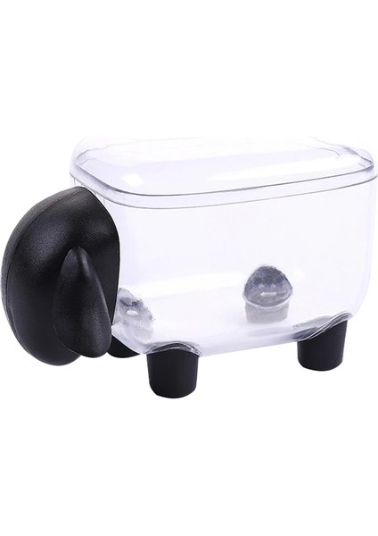 Beyaz Stil Güzel Koyun Şekli Şeffaf Saklama Kutusu Plastik Pamuklu Çubukla Kırtasiye Organizatör Ofis Masaüstü Süsleme (Yurt Dışından) fiyatları