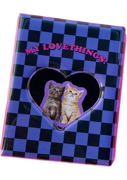 Kara Kedi Stili Sharkbang Kawaii 3 Inç Kartpostallar Albümü Leeves Catbearcherry Satranç Tahtası Saklama Kartı Çantası Idol Kartı Organizatör Toplamak (Yurt Dışından) modelleri