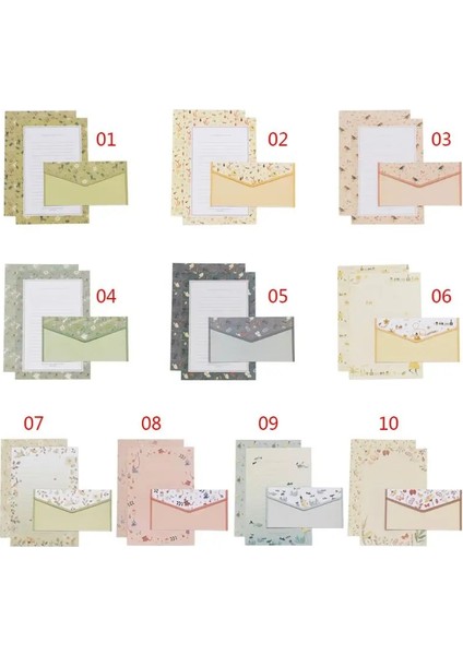 No.9 Tarzı Yaratıcı Güzel Mektup Kağıdı Zarf Çiçek Sevimli Çizgi Set Antetli Küçük Taze Hediyeler (Yurt Dışından) fiyatları