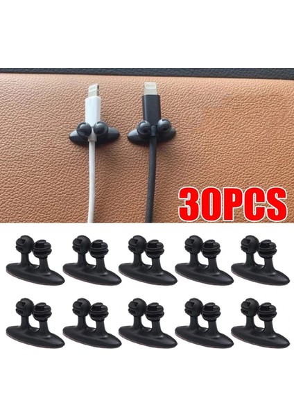 30PCS Tarzı Araba Kablosu Kablo Tutucu Kablo Yöneticisi Cep Telefonu Şarj Cihazı Hattı Toka Kelepçe Kendinden Yapışkanlı Veri Kablosu Sabit Klip Ofis Organizatör (Yurt Dışından) fiyatları