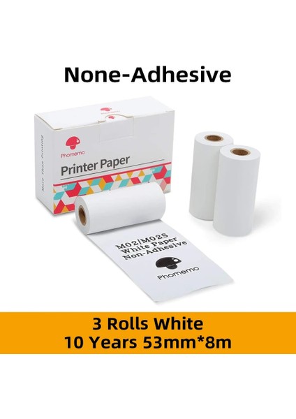 Yapıştırıcı Yok 10YILLIK Stil Phomemo Kendinden Yapışkanlı Termal Kağıt Yazdırılabilir Etiket Yazıcı Phomemo SM02PRO Fotoğraf Yazıcısı Için Şeffaf Etiket Kağıdı (Yurt Dışından)