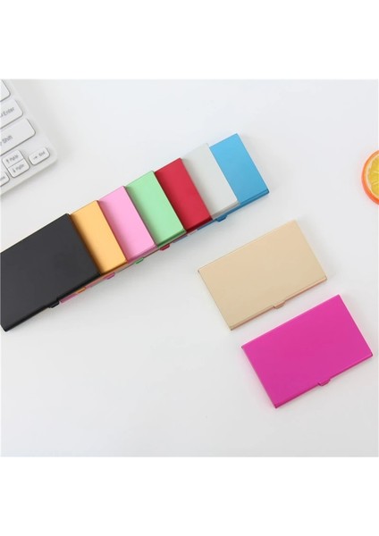 Siyah Stil Lazer Kazınmış Logo Paslanmaz Çelik Alüminyum Metal Kasa Kutu Iş Kımlık Adı Kredi Kartı Tutucu Kapak Adı Kart Kart Kılıfı (Yurt Dışından) fırsatları