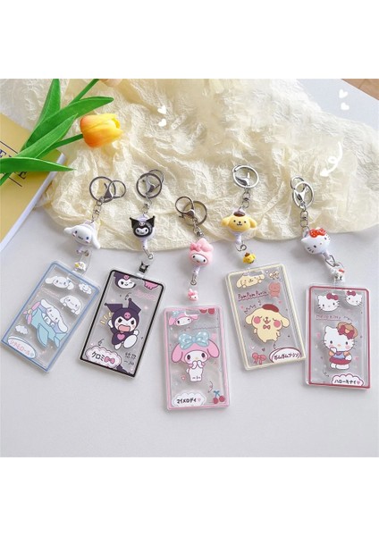 Siyah Stil Çocuklar Için Kawaii Kart Tutucu Fotocard Tutucu Kredi Kimlik Banka Kartı Fotoğraf Ekran Tutucu Otobüs Kartı Koruyucu Kılıf Kolye Anahtarlık (Yurt Dışından) modelleri
