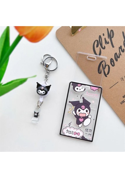 Siyah Stil Çocuklar Için Kawaii Kart Tutucu Fotocard Tutucu Kredi Kimlik Banka Kartı Fotoğraf Ekran Tutucu Otobüs Kartı Koruyucu Kılıf Kolye Anahtarlık (Yurt Dışından) indirimleri