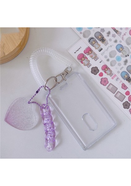 No.14 Tarzı Şeffaf Kart Tutucu Kpop Dıy Kart Sahipleri Akrilik Koruyucu Kılıf Kolye Çalışma Otobüsü Banka Fotocard Tutucu Kımlık Kartı Tutucu (Yurt Dışından)