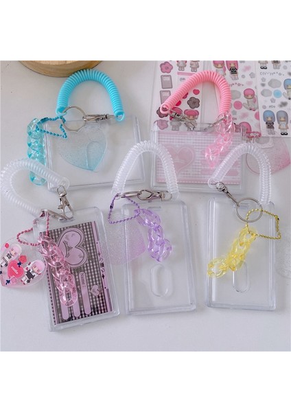 No.14 Tarzı Şeffaf Kart Tutucu Kpop Dıy Kart Sahipleri Akrilik Koruyucu Kılıf Kolye Çalışma Otobüsü Banka Fotocard Tutucu Kımlık Kartı Tutucu (Yurt Dışından) fiyatları