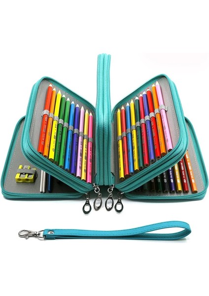 Mavi Stil 72 Delik Okul Kalem Kutusu Büyük Kalem Kutusu Kız Erkek Kartuş Çantası Büyük Kalem Kutusu 4 Katmanlar Ceza Kırtasiye Kese Malzemeleri (Yurt Dışından) fiyatları