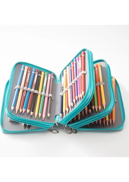 Mavi Stil 72 Delik Okul Kalem Kutusu Büyük Kalem Kutusu Kız Erkek Kartuş Çantası Büyük Kalem Kutusu 4 Katmanlar Ceza Kırtasiye Kese Malzemeleri (Yurt Dışından) modelleri