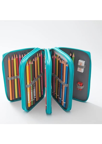 Mavi Stil 72 Delik Okul Kalem Kutusu Büyük Kalem Kutusu Kız Erkek Kartuş Çantası Büyük Kalem Kutusu 4 Katmanlar Ceza Kırtasiye Kese Malzemeleri (Yurt Dışından) fırsatları